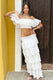 Vista | White Broderie Ruffled Tiered Maxi Skirt - Club L 