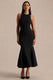 HR_CL136778002 - Sally Black Crew-Neck Midi Dress With Drop Waist And Pleated Detailing 01.jpg