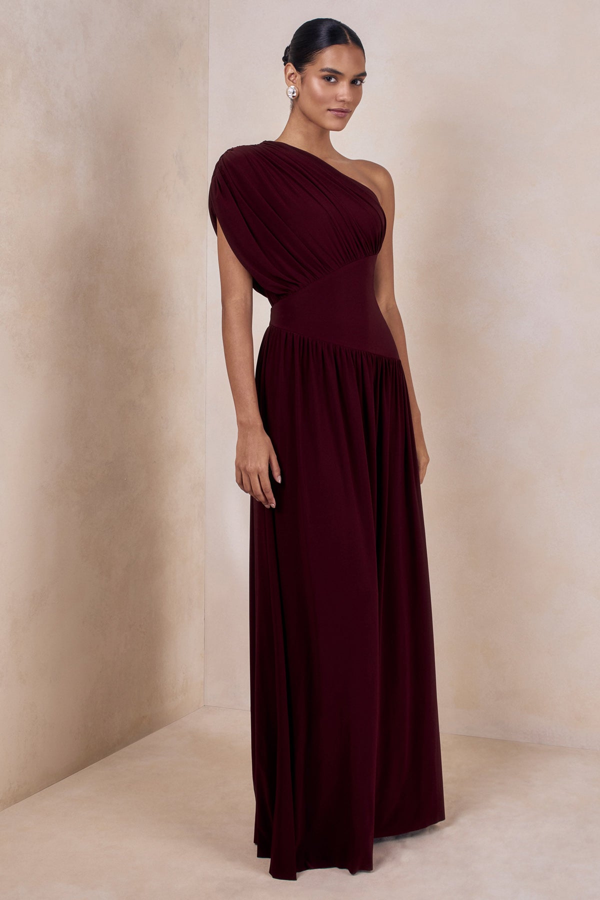 ECM_HR_CL136816069 - Kelsey | Burgundy Asymmetric-Neck Maxi Dress With Ruched Detailing 03.jpg