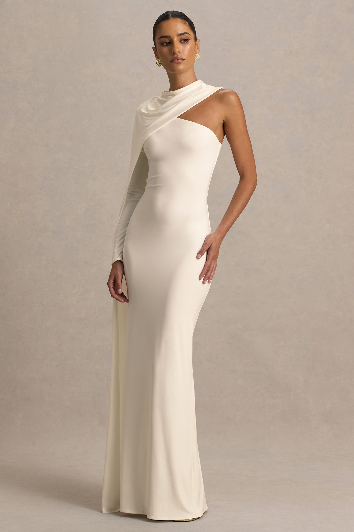 HR_CL136848028 - Dawn Cream Asymmetric-Neck Maxi Dress With One Long-Sleeve And Cape03.jpg