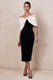 ECM_CL136903240 - Twilight | Black And White Velvet Bardot-Neck Midi Dress With Oversized Satin Bow 01.jpg
