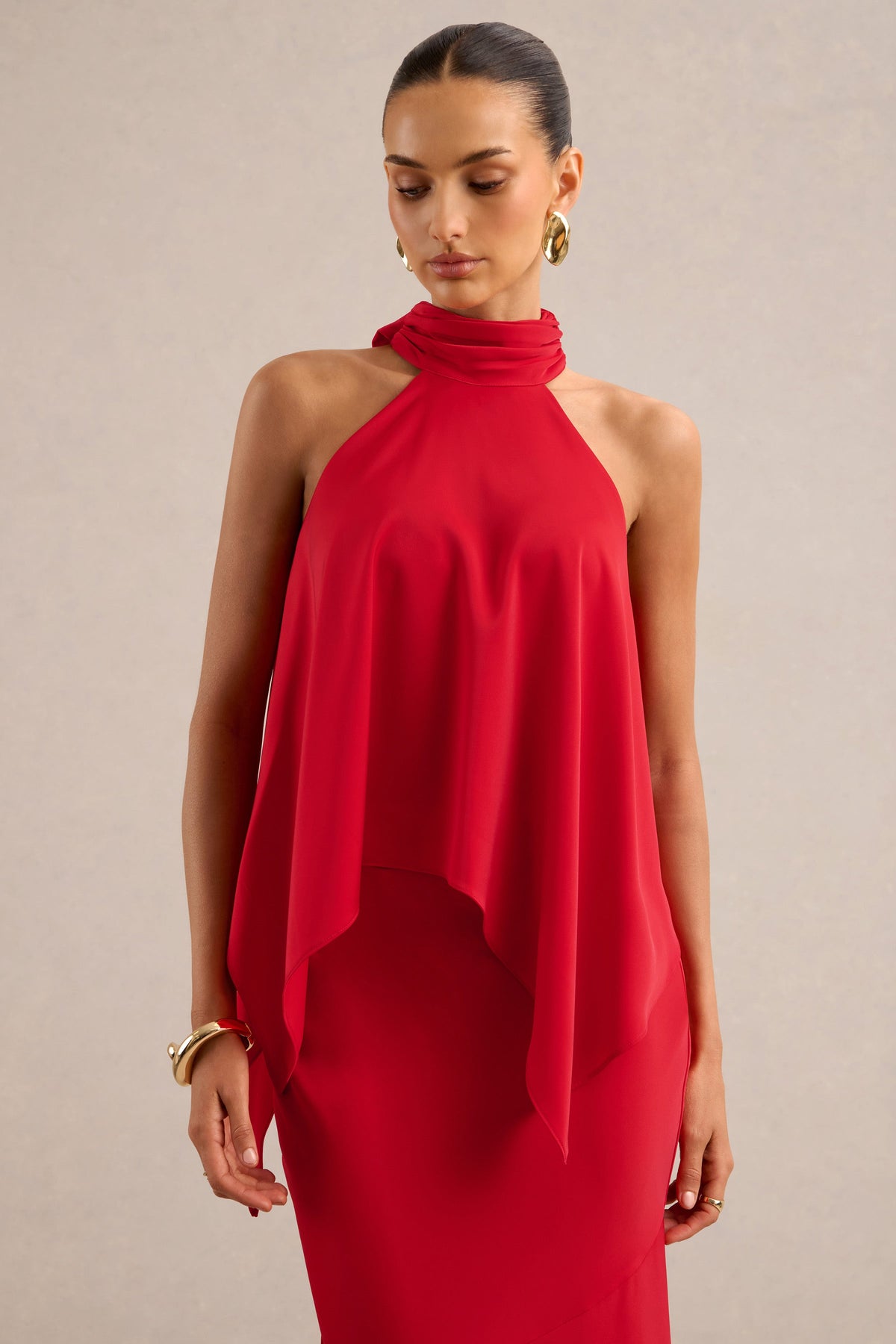 CL137321100 - Sancelle _ Red Matte Satin Halter-Neck Top4.jpg