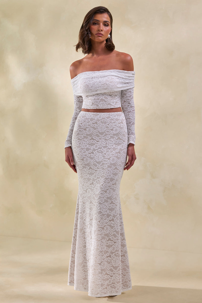 ECM_HR_CL137783110 - Virena White Lace Bardot-Neck Crop-Top + CL137784110 - Viselle White Lace Maxi Skirt1.jpg