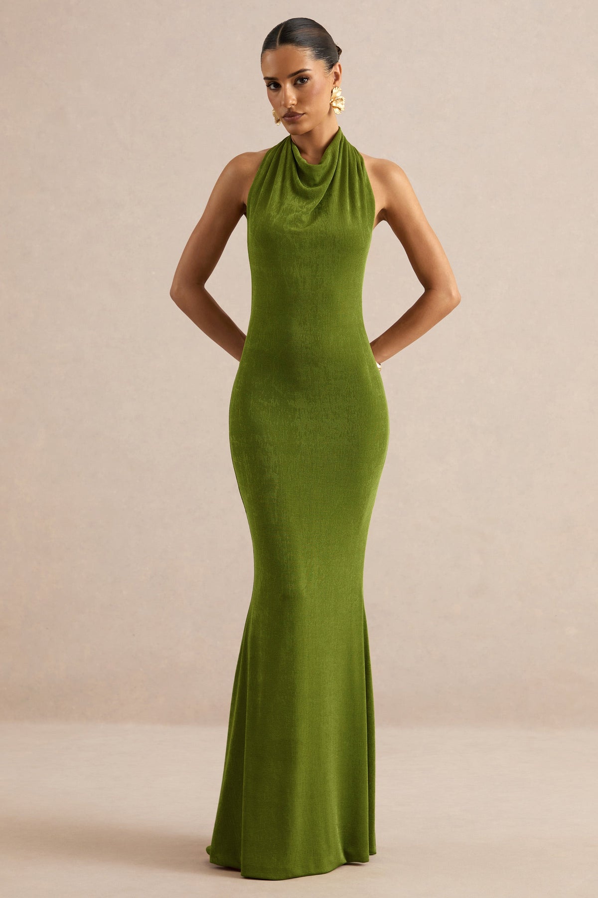 ECM_HR_CL138224034 - Ariosa | Lime High-Neck Maxi Dress With Open Back 2.jpg