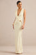 ECM_HR_CL138423111 - Nalina | Cream Plunge-Neck Maxi Dress With Gathered Detailing And Gold Detail 0.jpg