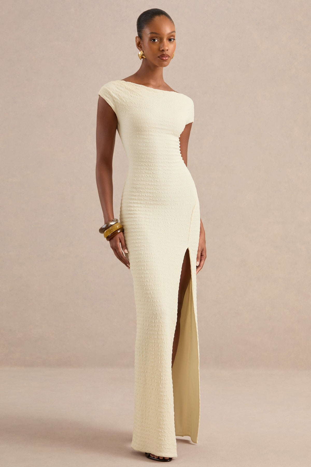 ECM_HR_CL138434111 - Aroa Cream Bardot-Neck Maxi Dress With Front High Split2.jpg