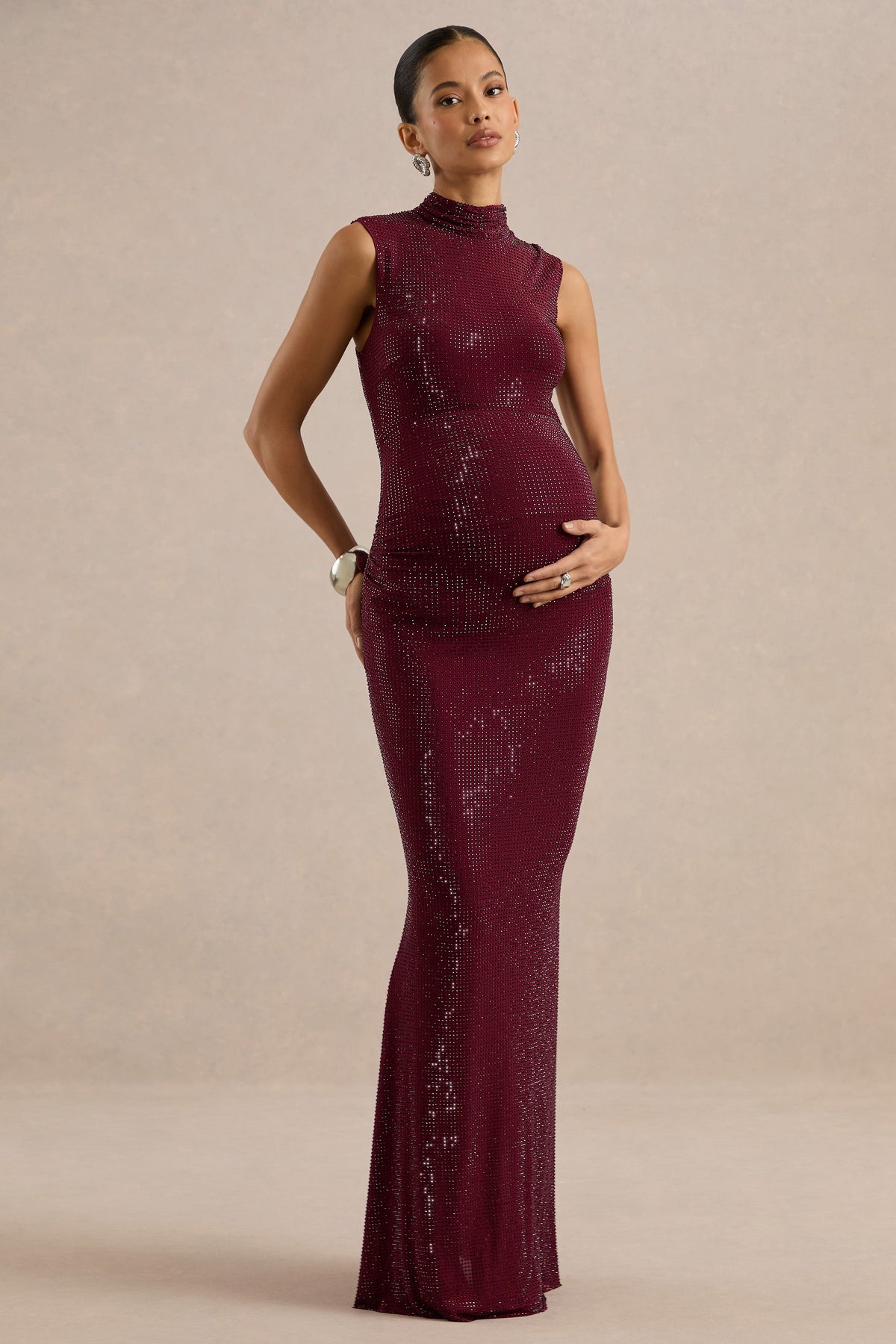 ECM_HR_CL138533102 - Zorina _ Burgundy Hotfix High-Neck Maternity Maxi Dress3.jpg