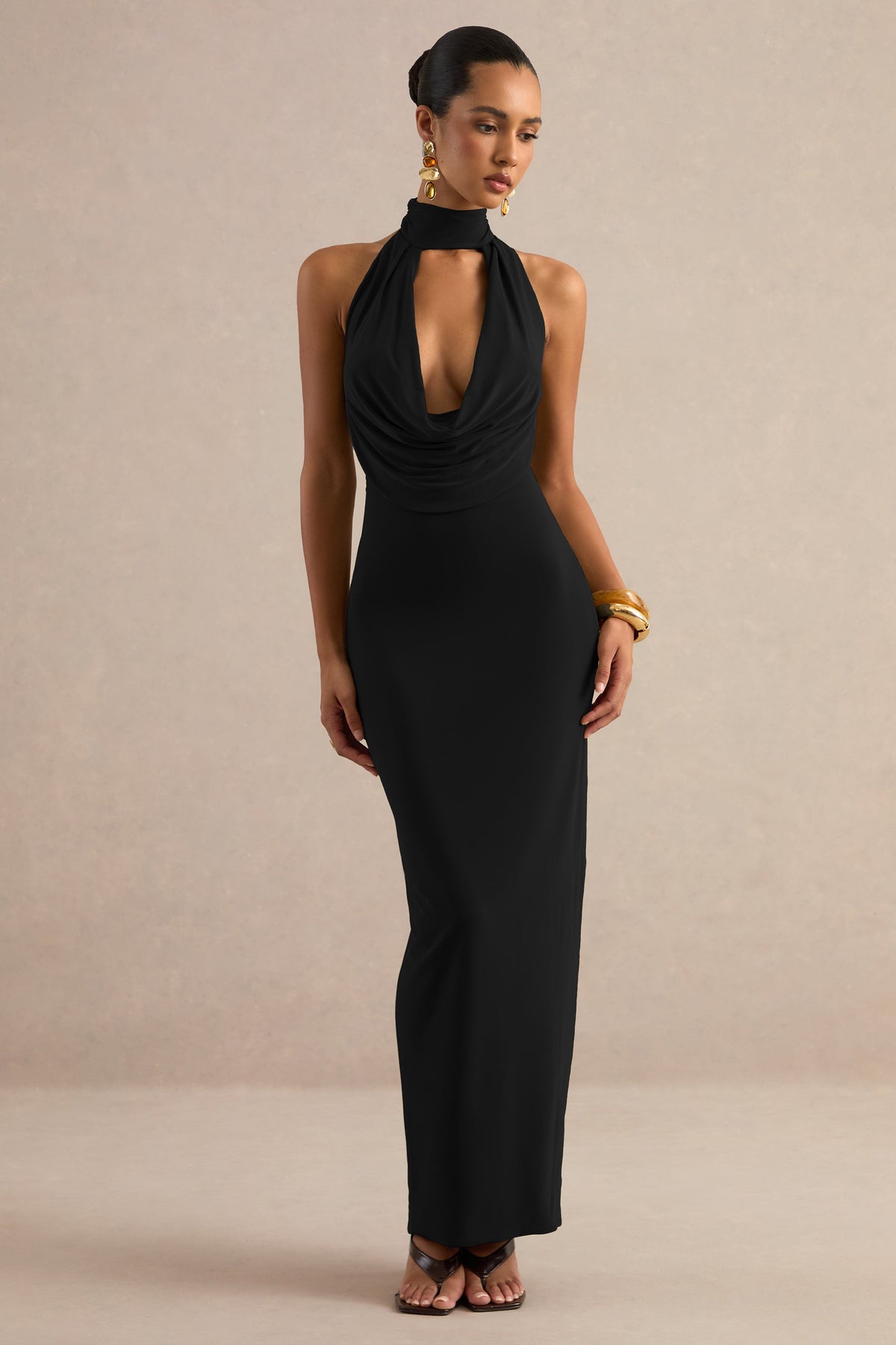 ECM_HR_CL138768001 - Lucianae _ Black Cowl Plunge-Neck Maxi Dress With Collar Detail1.jpg