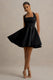 Peggy | Schwarzes Skater-Minikleid mit Halterneck